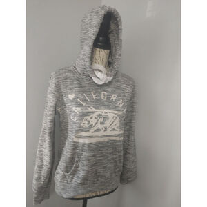 Women's Reflex California Bear Graphic Hoodie M Gray White